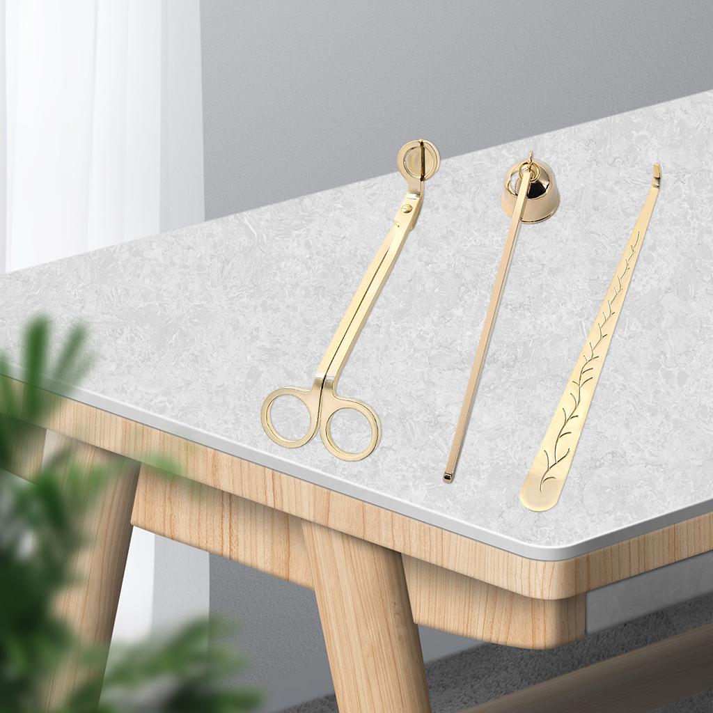 3pcs/set Candle Snuffer Trimmer Hook Stainless Steel Luxury Candle Scissors Wicks Holder Dipper Home Decor