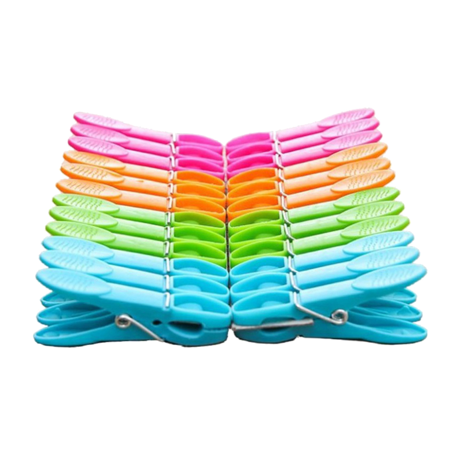 24pcs Plastic Clothes Pins Cloths Clips Pegs Towel Pins Storage Supplies 24pcs Plastic Clothes Pins Cloths Clips Pegs Towel Pins Storage Supplies