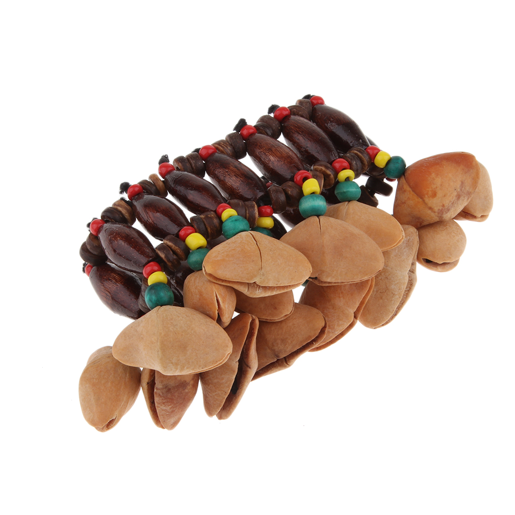 Wooden Nuts African Tribal Style Handbell African Drum Performance Percussion Accessories