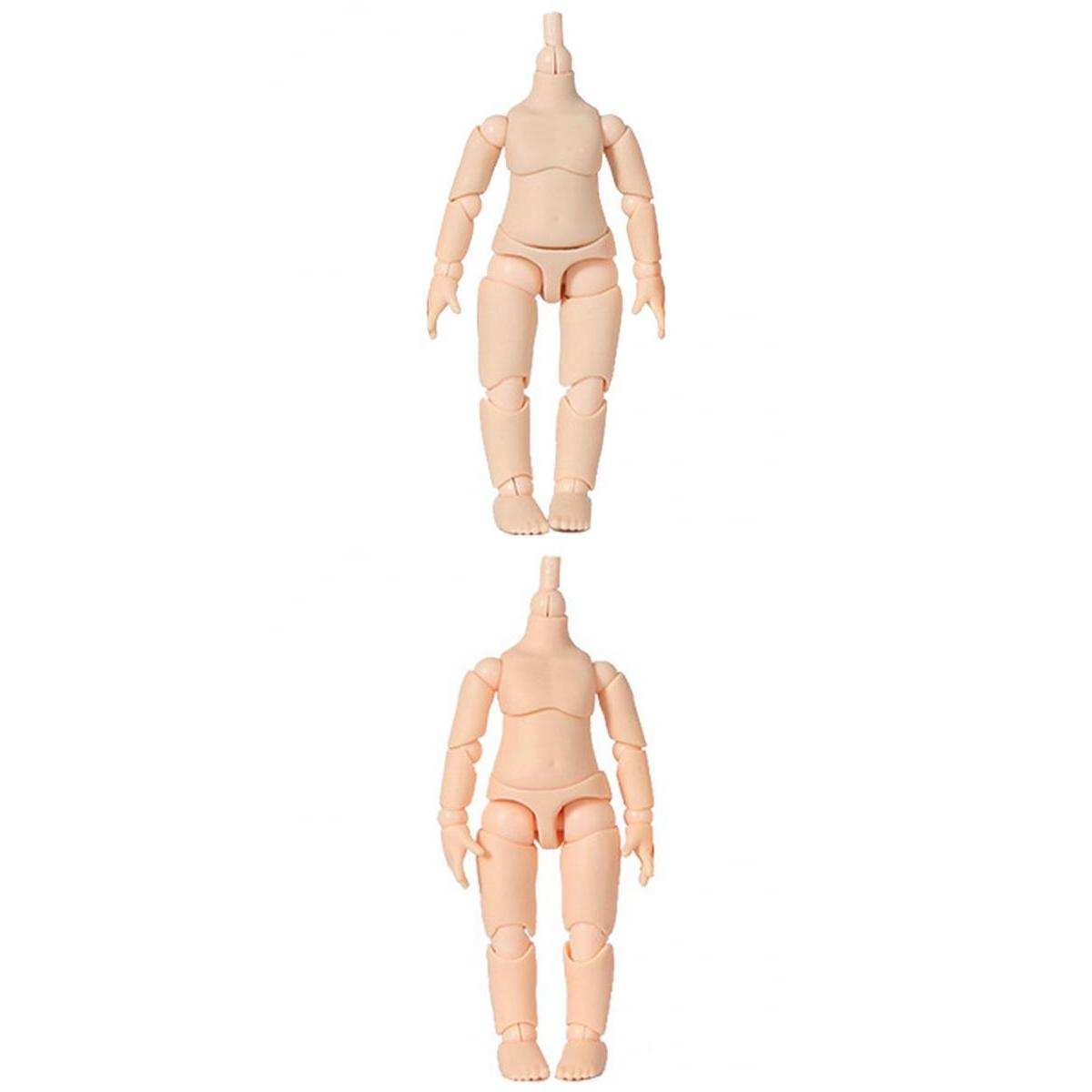 2Pcs Flexible 13 Jointed Doll Body With Spare Hands No Head OB11 Dolls Action Figure Kids Toys 2Pcs Flexible 13 Jointed Doll Body With Spare Hands No Head OB11 Dolls Action Figure Kids Toys