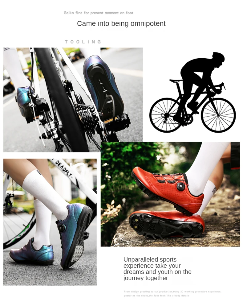 Buty rowerowe szosowe pomarańczowe damskie SPD MTB antypoślizgowe, samoblokujące, profesjonalne, unisex - Wianko - 3
