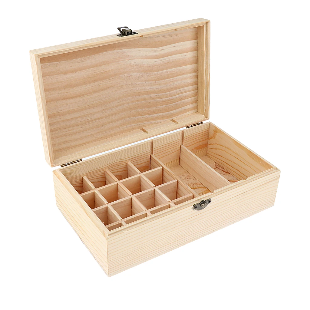 Essential Oil Case/Box (16 Small Compartments for 15ml Bottles+ 2 large