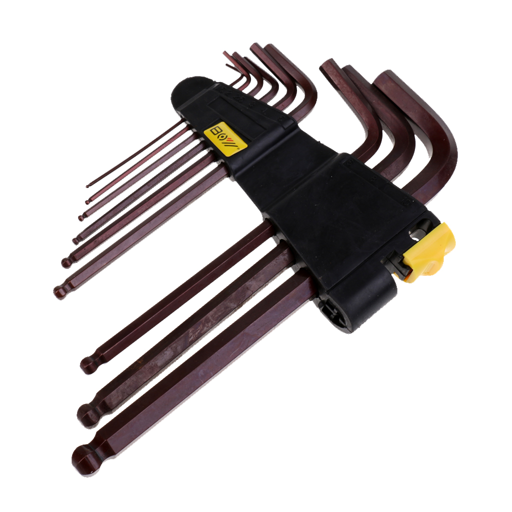 Long Arm Metric Hexagon Hex Allen Key Wrench Set Bike Bicycle Cycling Repair Tools, Size 1.5mm to 10mm Long Arm Metric Hexagon Hex Allen Key Wrench Set Bike Bicycle Cycling Repair Tools, Size 1.5mm to 10mm