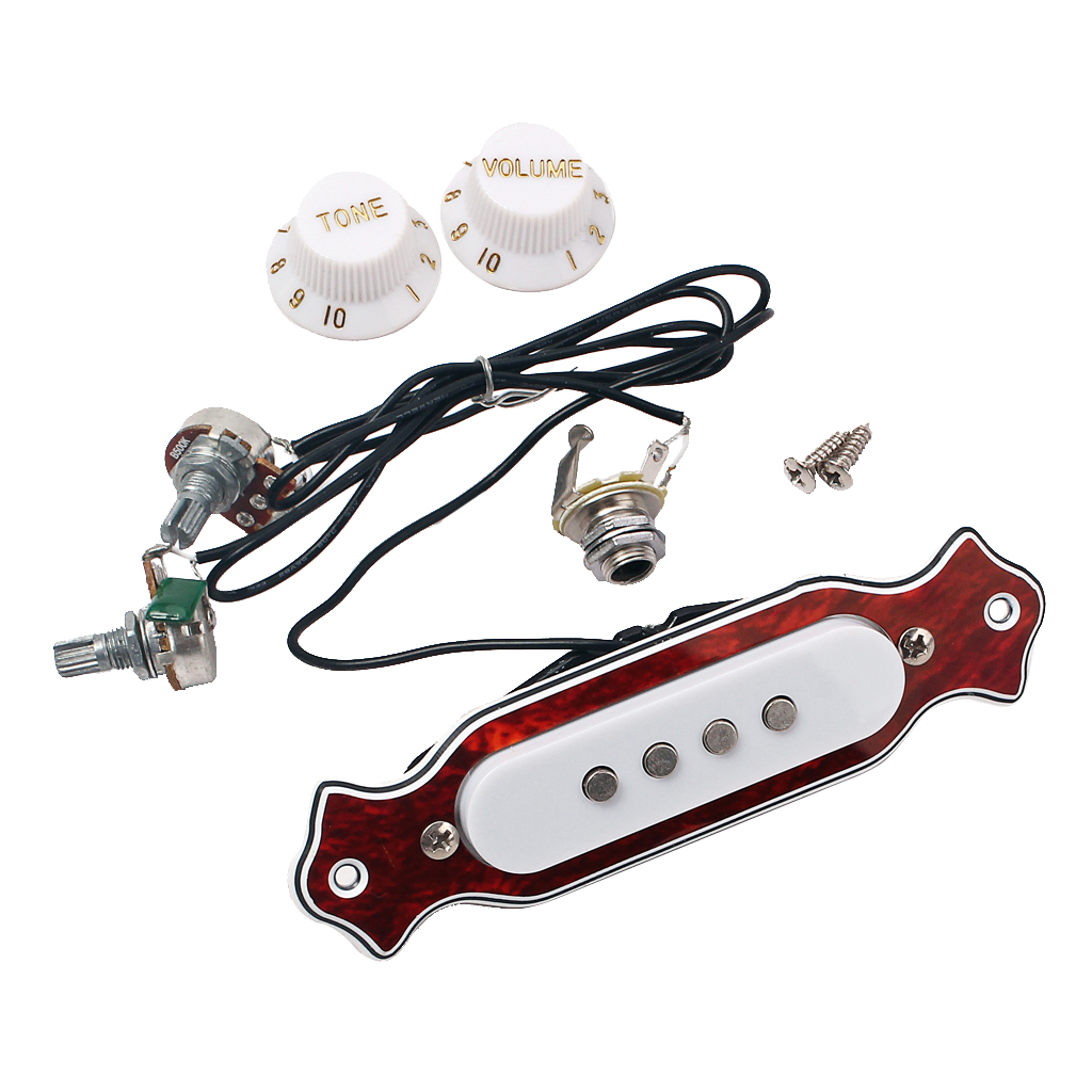 1 sets Pre-wired 4-string Guitar Pickup with Volume & Tone Knobs for Electric Guitar 1 sets Pre-wired 4-string Guitar Pickup with Volume & Tone Knobs for Electric Guitar