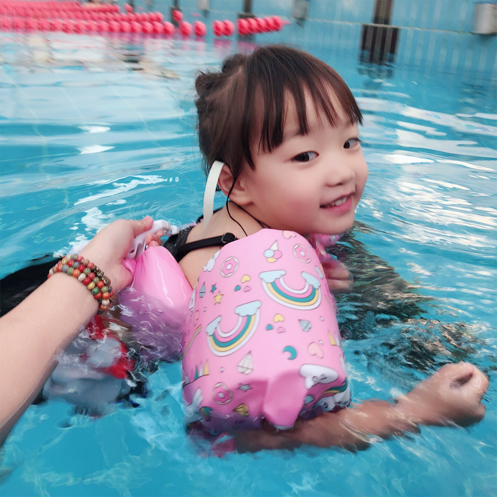 Kids Swimming Trainer Swim Pool Float Arm Bands Buoy Floater Tube Swan