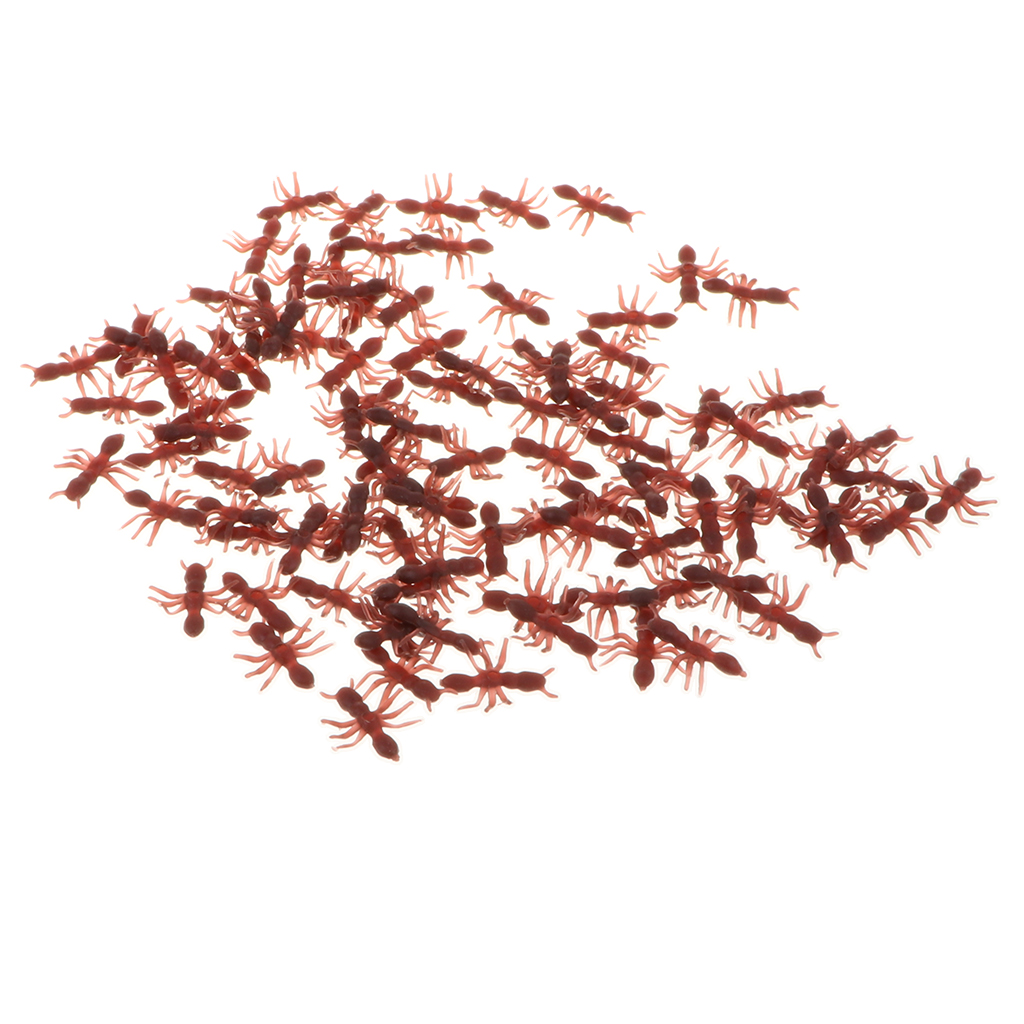100 Piece Plastic Mixed Color Realistic Fake Ants Model Figure Set Kids Toy for Halloween Party Decorations Christmas Party