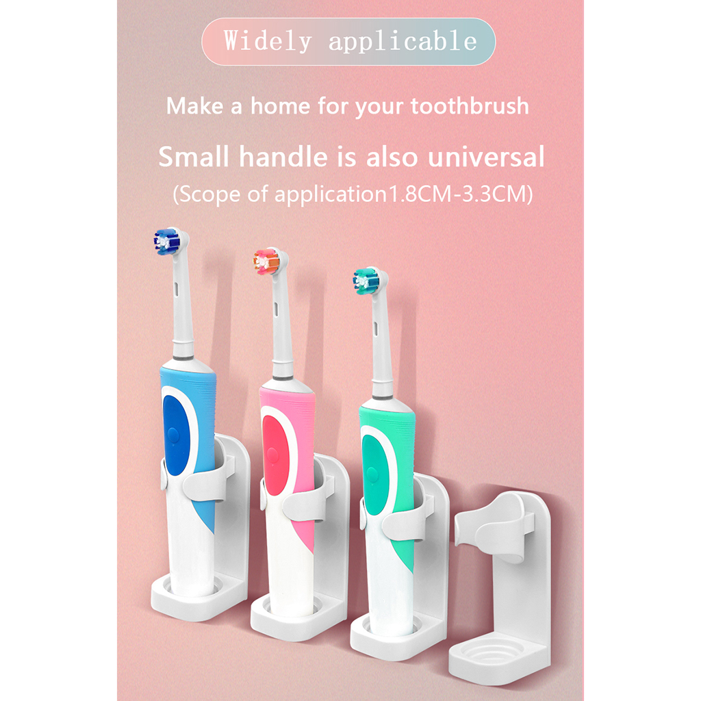 Wall Mount Storage Set Organizer Electric Toothbrush Body Base Stander White Wall Mount Storage Set Organizer Electric Toothbrush Body Base Stander White