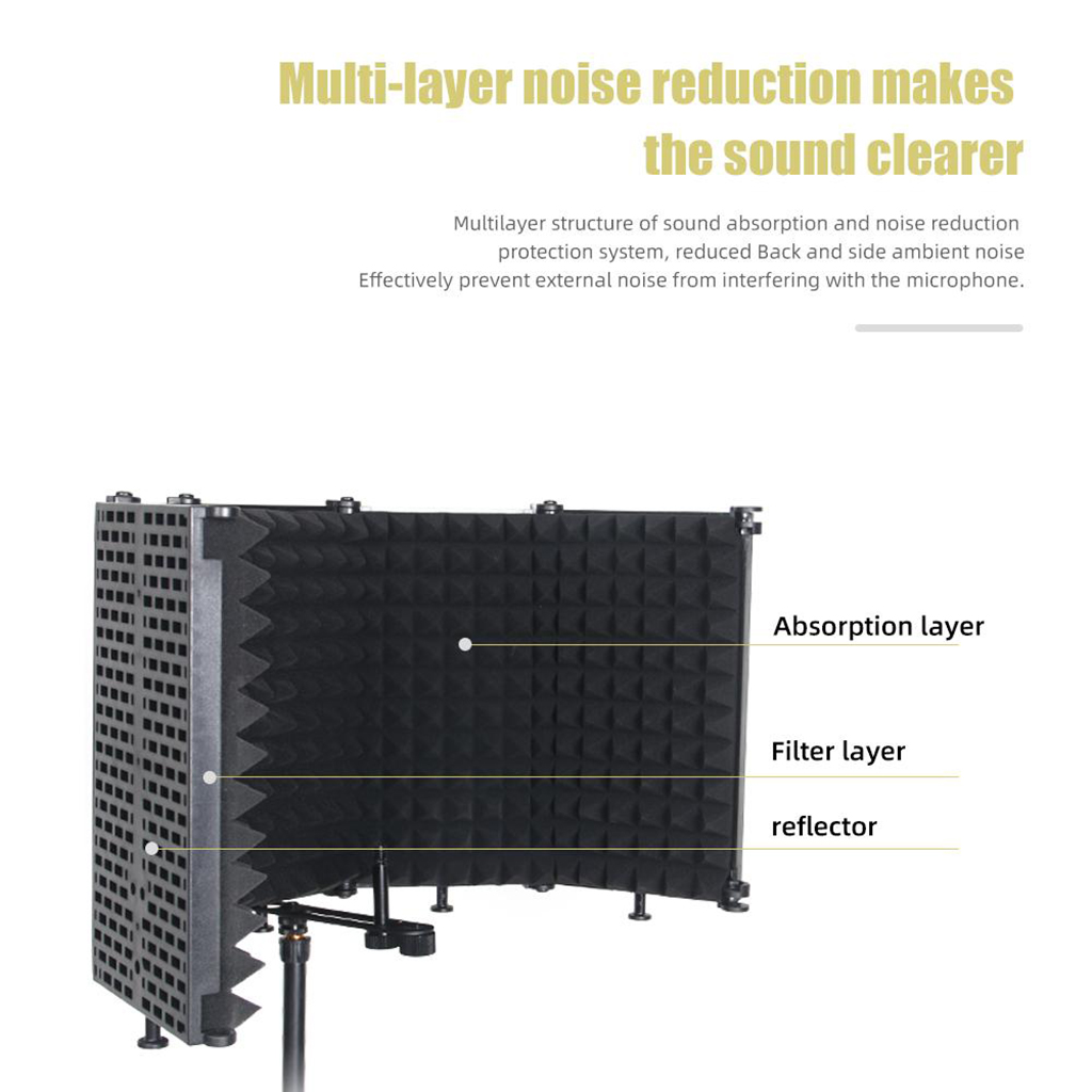 Broadcast Studio Microphone Isolation Shield Filter Wind Screen Isolation Shockproof Mount Holder for Sound Recording Broadcast Studio Microphone Isolation Shield Filter Wind Screen Isolation Shockproof Mount Holder for Sound Recording