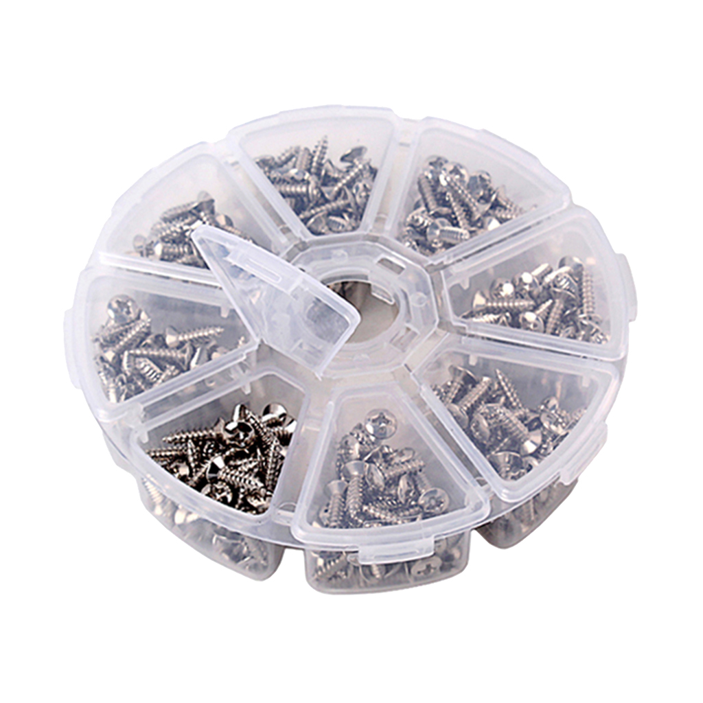 400pcs Guitar Bass Pickguard Back Plate Screws for ST Electric Guitar Silver 400pcs Guitar Bass Pickguard Back Plate Screws for ST Electric Guitar Silver
