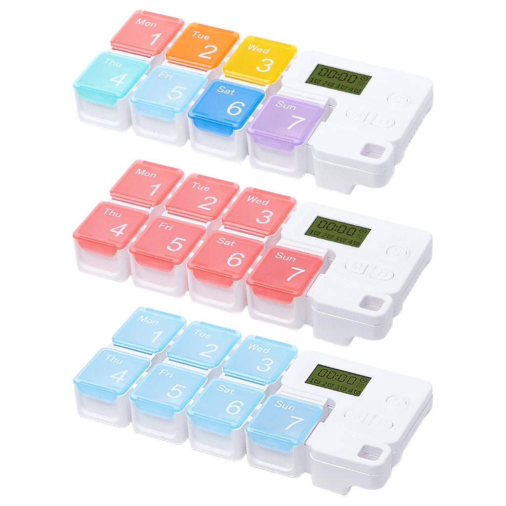 Weekly Pill Organizer Timing Reminder Durable 7 Day 7 Cells Pill Containe for Travel Weekly Pill Organizer Timing Reminder Durable 7 Day 7 Cells Pill Containe for Travel