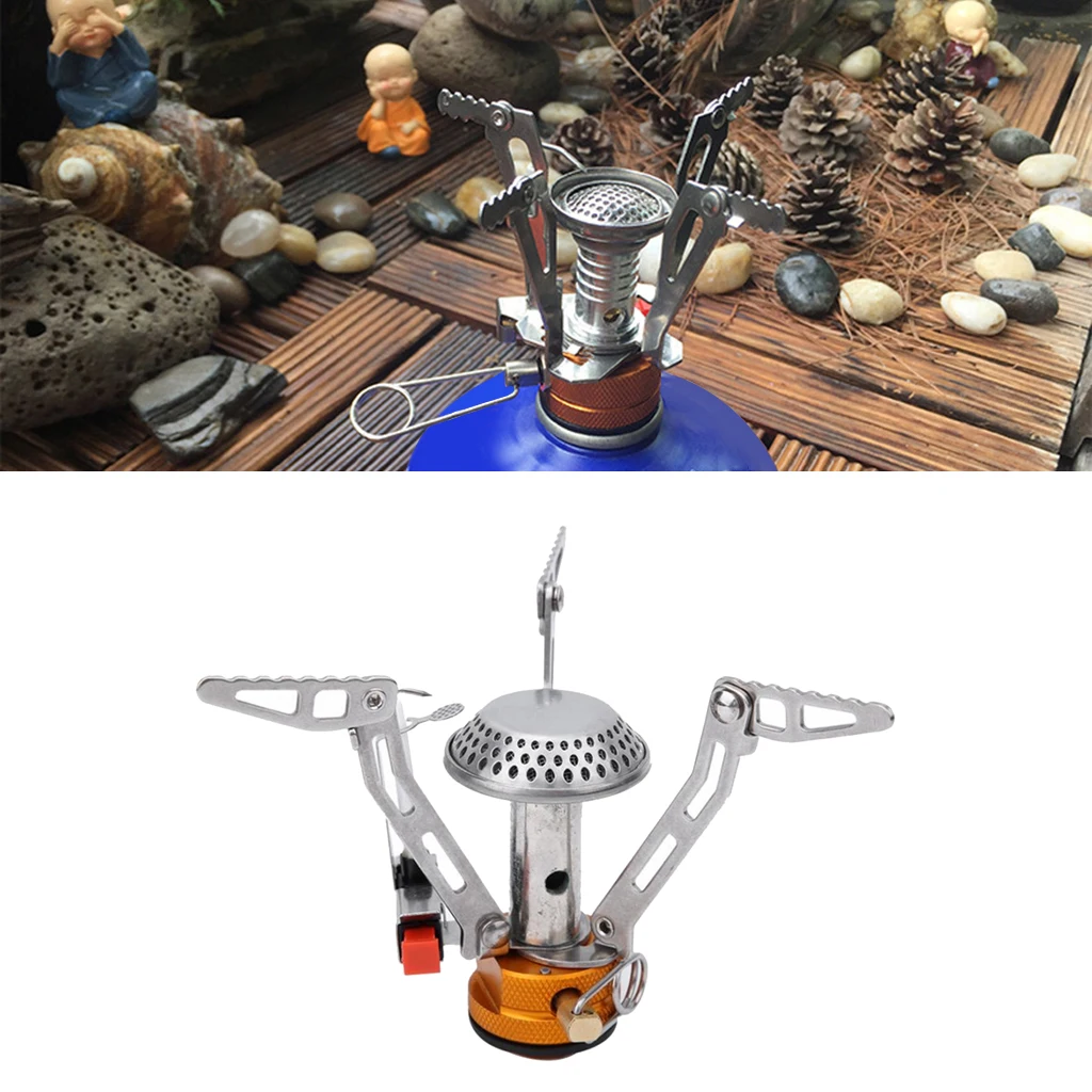 3000W Mini Foldable Camping Stoves Outdoor Gas Stoves Survival Hiking Cooking Burners