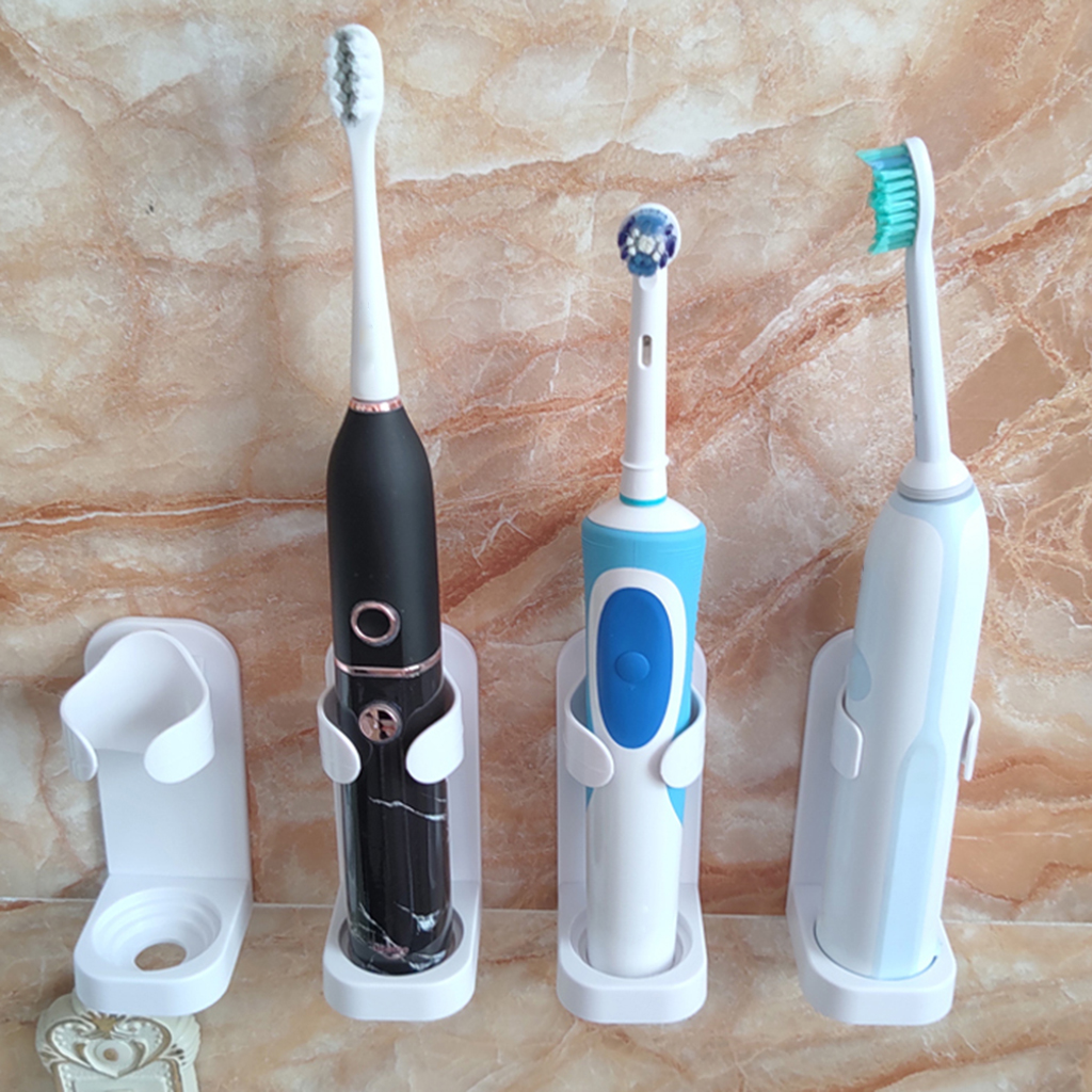 Wall Mount Storage Set Organizer Electric Toothbrush Body Base Stander White Wall Mount Storage Set Organizer Electric Toothbrush Body Base Stander White