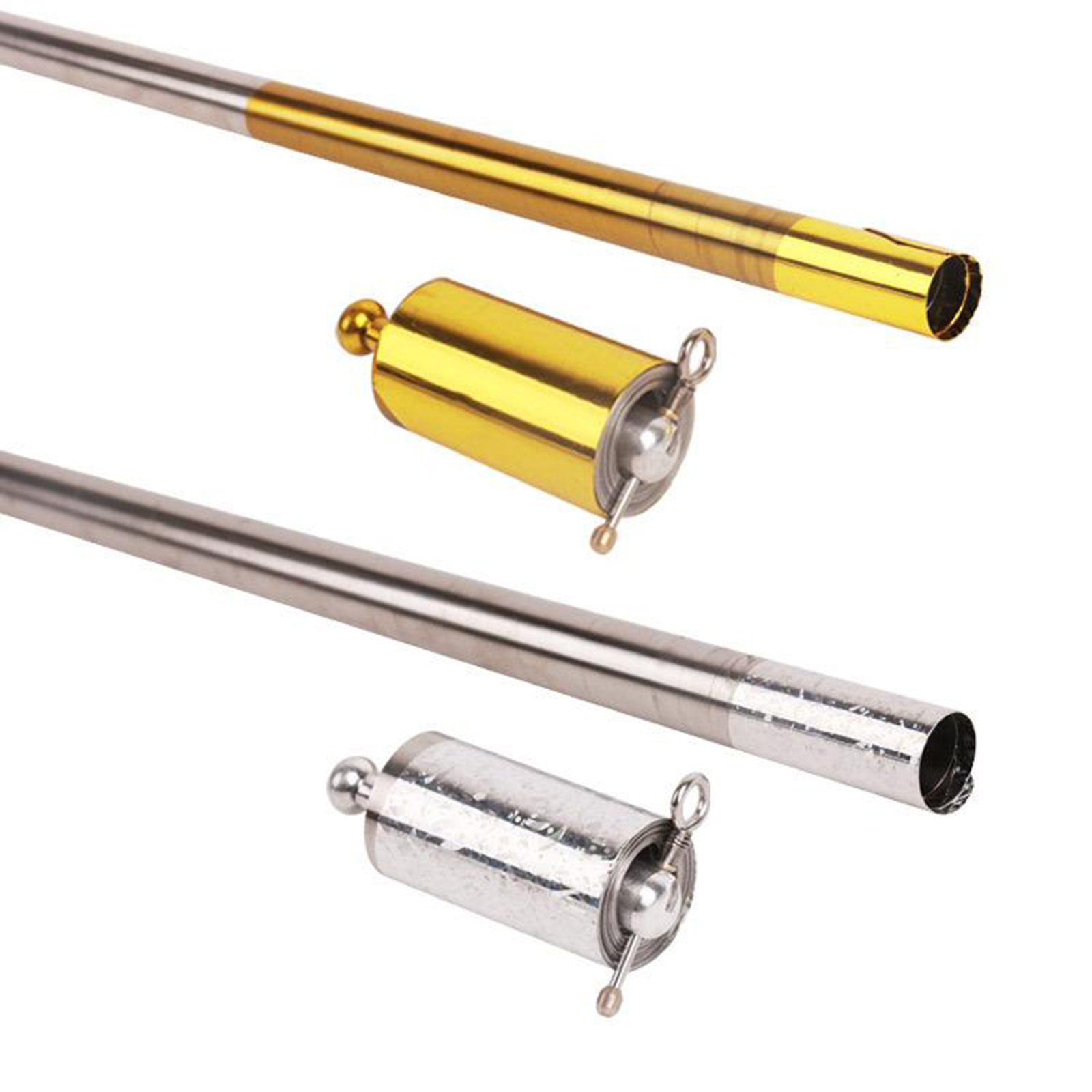 Portable Metal Appearing Cane with Teaching Cards, Pocket Staff Stage Trick for Amateur Beginners Ma gic Trick Accessorie Portable Metal Appearing Cane with Teaching Cards, Pocket Staff Stage Trick for Amateur Beginners Ma gic Trick Accessorie