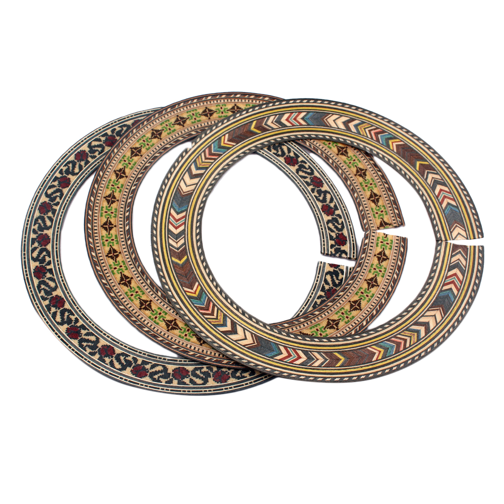 3 Piece Maple Rosette Decoration with Pick for Classical Guitar 3 Piece Maple Rosette Decoration with Pick for Classical Guitar