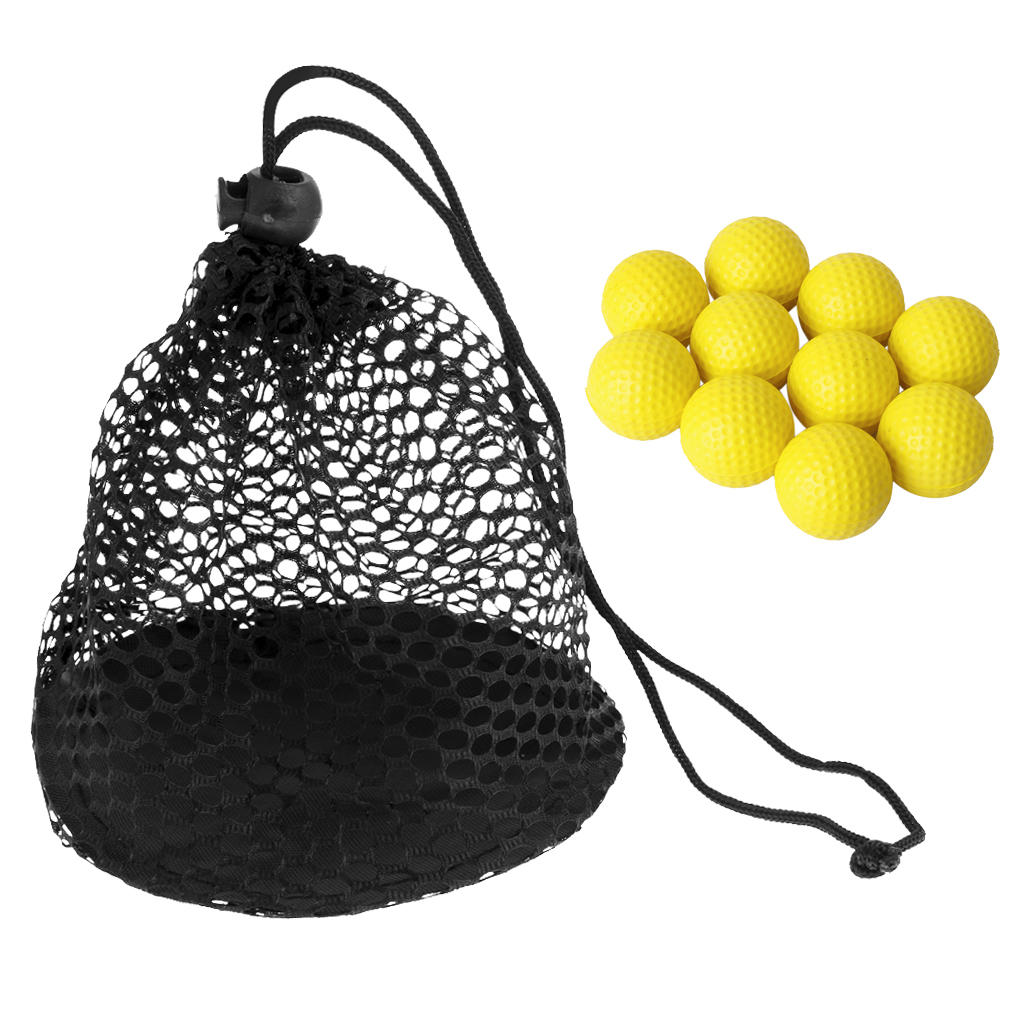 10 Pieces PU Soft Foam Golf Balls+Nylon Mesh Nets Golf 25 Balls Storage Bag 10 Pieces PU Soft Foam Golf Balls+Nylon Mesh Nets Golf 25 Balls Storage Bag