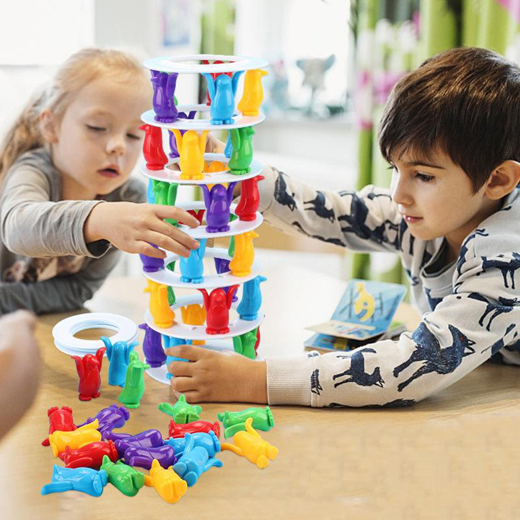 Plastic Game, Stacking Game, Building Blocks, with Dice Balance Game, Family Board Games for Kids Adults Plastic Game, Stacking Game, Building Blocks, with Dice Balance Game, Family Board Games for Kids Adults