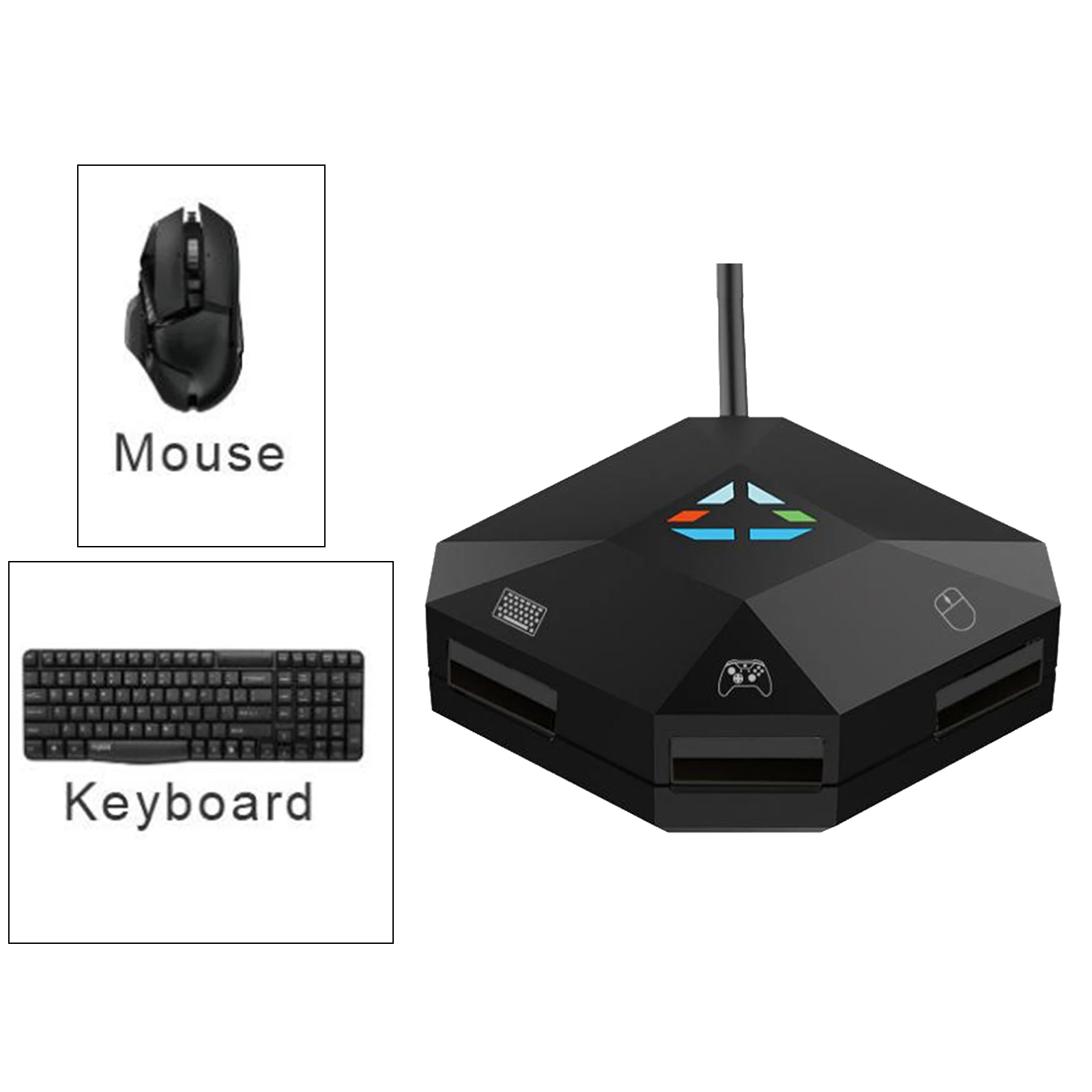 Keyboard with Mouse Converter Adapter fits for N-Switch etc. Gaming Console, Easy to Use, Plug And Play