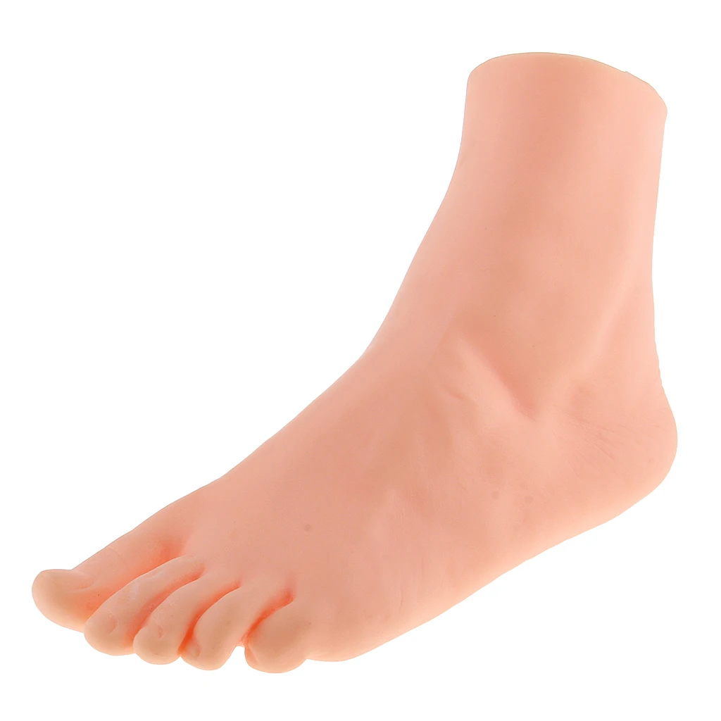 1 Piece Silicone Female Left Feet Mannequin Foot Model Socks Shoes Toe Rings