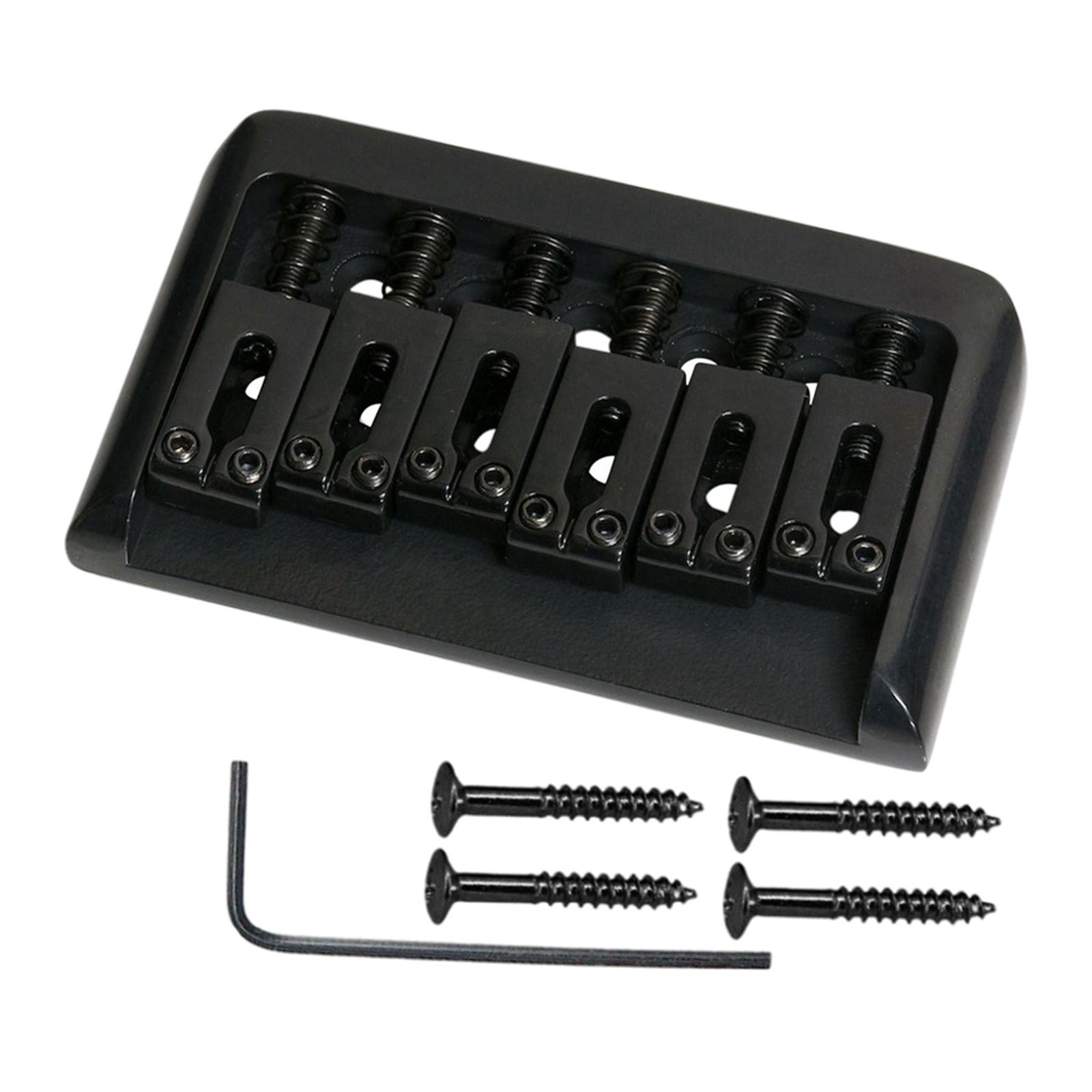 Guitar Hardtail Bridge Saddle with Wrench Screws for 6 String Electric Guitar Parts Chrome Guitar Hardtail Bridge Saddle with Wrench Screws for 6 String Electric Guitar Parts Chrome