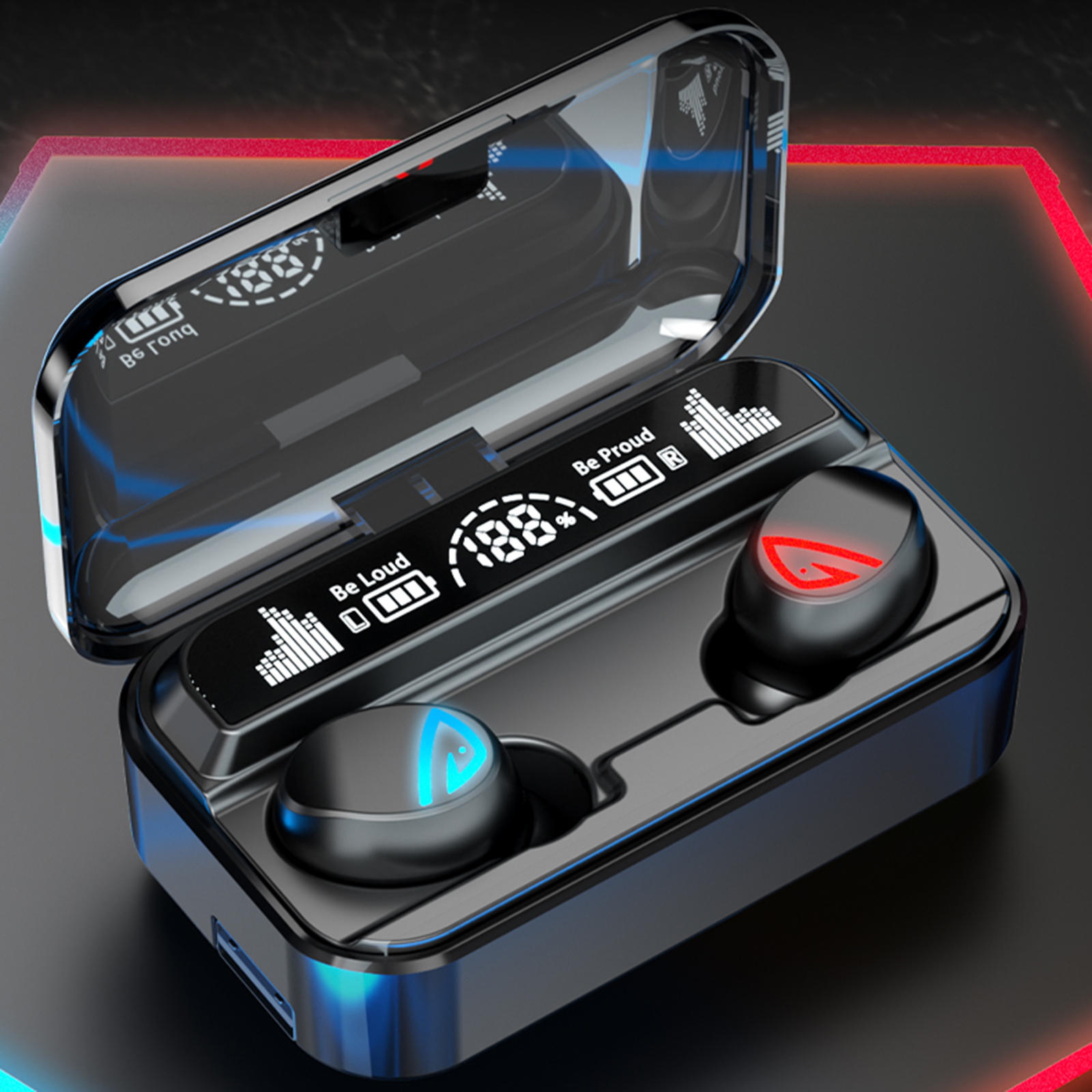 Bluetooth 5.2 Earbuds NFC Noise Cancellation Stereo Waterproof Voice Control HiFi Sound with Mic In-Ear Headphones Sports Gaming Bluetooth 5.2 Earbuds NFC Noise Cancellation Stereo Waterproof Voice Control HiFi Sound with Mic In-Ear Headphones Sports Gaming