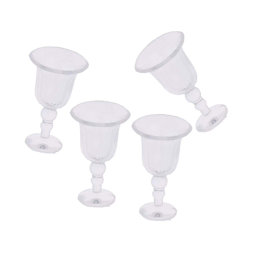 4 Pcs Miniature Wine Glass Cup Mug for Dollhouse Kitchen Decor Accessories 4 Pcs Miniature Wine Glass Cup Mug for Dollhouse Kitchen Decor Accessories