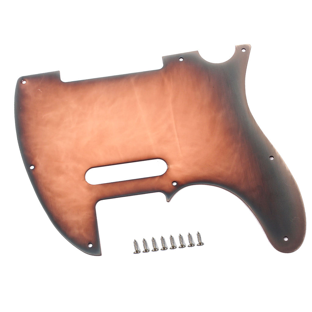 Anti-scratch Guitar Pickguard Guard Plate 8 Hole Metal Pickguard Plate w/ Screws for TL Electric Guitar Anti-scratch Guitar Pickguard Guard Plate 8 Hole Metal Pickguard Plate w/ Screws for TL Electric Guitar