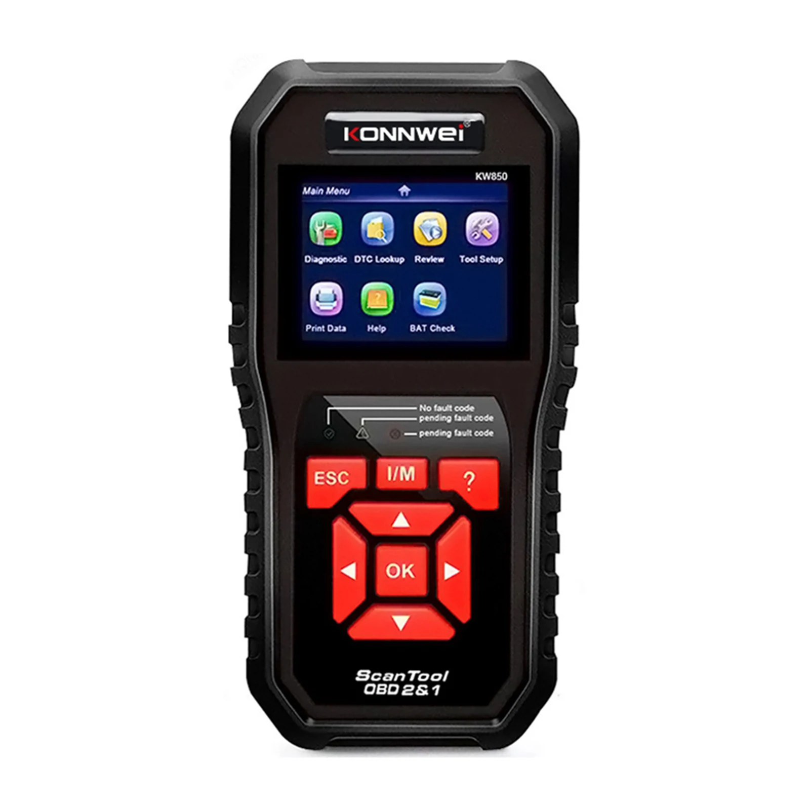 KW850 OBD2 Car Diagnostic Scanner Tool Car Scanner Black Professional Smart