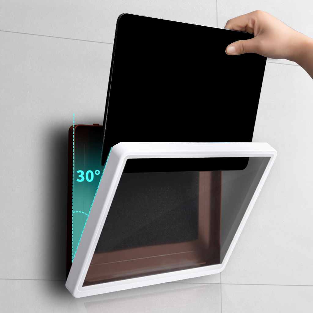 Wall Mount Shower Phone Holder Bathroom Mount Shelf Waterproof HD Punch-Free Handsfree Storage Box Wall Mount Shower Phone Holder Bathroom Mount Shelf Waterproof HD Punch-Free Handsfree Storage Box