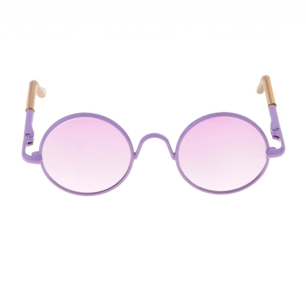 1/3 BJD Retro Hippy Round Glasses Eyewear Eyeglasses for SD DOD YOSD Dollfie Accessories Purple Frame 1/3 BJD Retro Hippy Round Glasses Eyewear Eyeglasses for SD DOD YOSD Dollfie Accessories Purple Frame