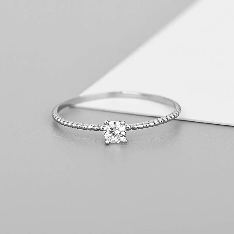 Pierścień serce 925 Sterling Silver - 2021, cienki, prosty, słodki, kobiecy, koreański styl - Wianko - 32