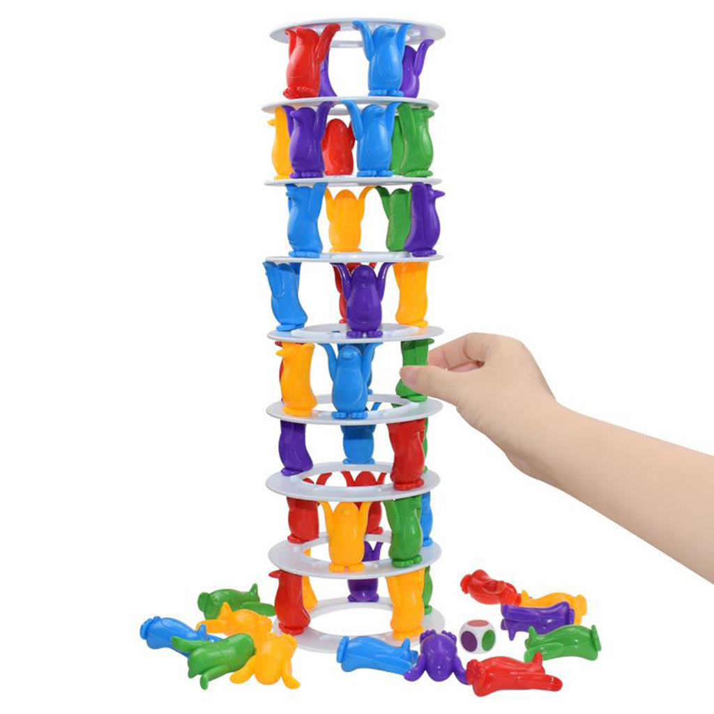 Plastic Game, Stacking Game, Building Blocks, with Dice Balance Game, Family Board Games for Kids Adults Plastic Game, Stacking Game, Building Blocks, with Dice Balance Game, Family Board Games for Kids Adults