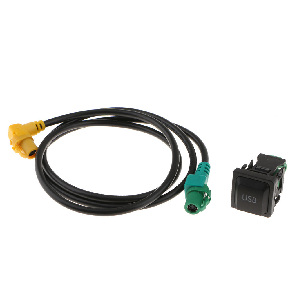 USB Switch Interface Socket+Harness Cable For VW Golf MK6 Jetta MK5 RCD 510 USB Switch Interface Socket+Harness Cable For VW Golf MK6 Jetta MK5 RCD 510