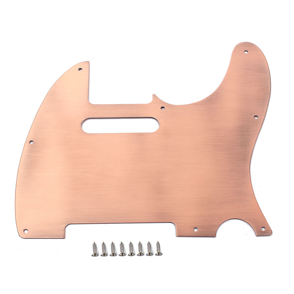 Anti-scratch Guitar Pickguard Guard Plate 8 Hole Metal Pickguard Plate w/ Screws for TL Electric Guitar Anti-scratch Guitar Pickguard Guard Plate 8 Hole Metal Pickguard Plate w/ Screws for TL Electric Guitar