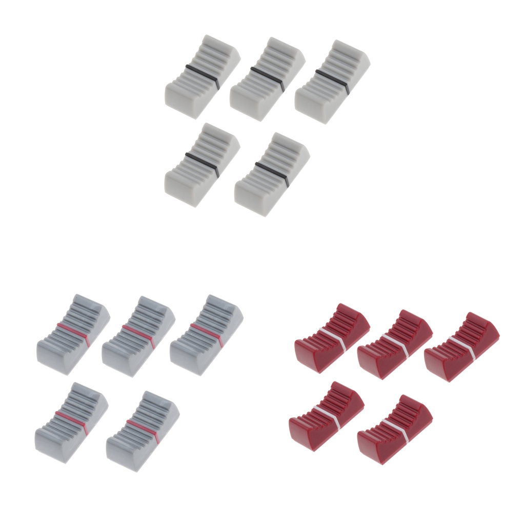 5x Knob Caps Slide Potentiometer Mixer Fader Cap Red/Dark Gray/Light Gray 5x Knob Caps Slide Potentiometer Mixer Fader Cap Red/Dark Gray/Light Gray
