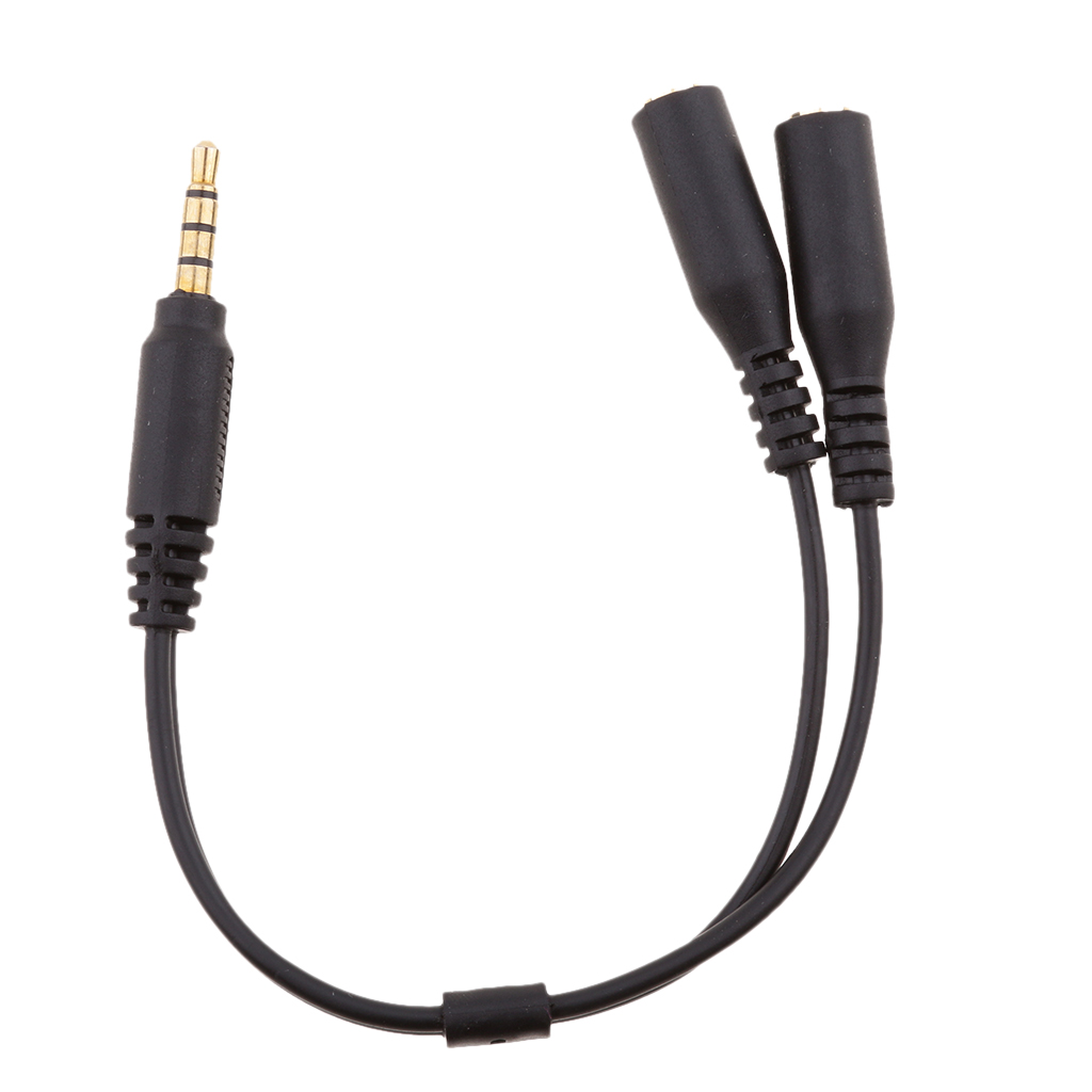 3.5mm Male to 2 Female 3.5mm Headset Mic Y Splitter Cable for iPhone HTC Samsung for iPad for iPad mini High quality Black 3.5mm Male to 2 Female 3.5mm Headset Mic Y Splitter Cable for iPhone HTC Samsung for iPad for iPad mini High quality Black