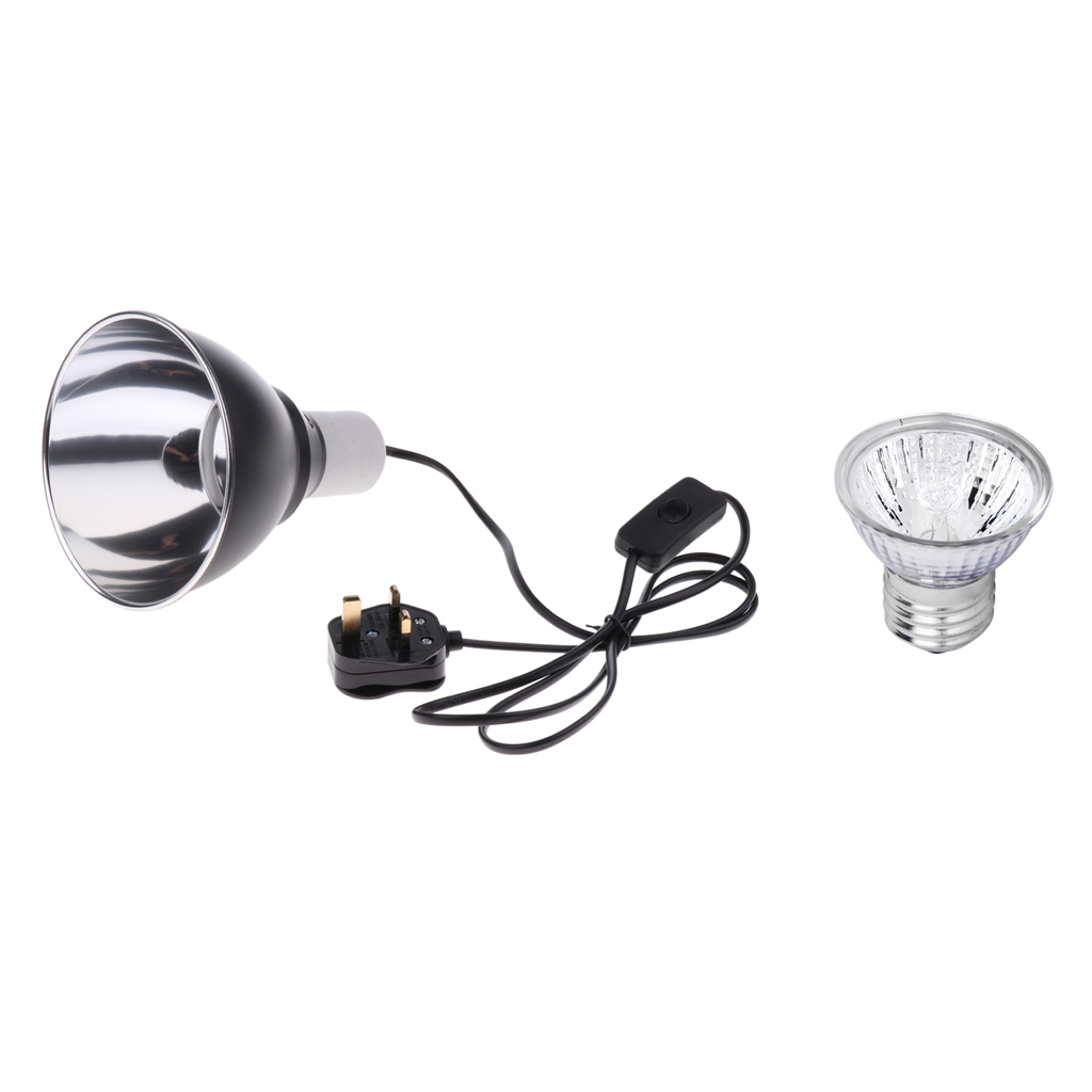 E27 50W Reptile Halogen Light Bulb UVA UVB + Dome Lamp Holder UK Plug 220V E27 50W Reptile Halogen Light Bulb UVA UVB + Dome Lamp Holder UK Plug 220V
