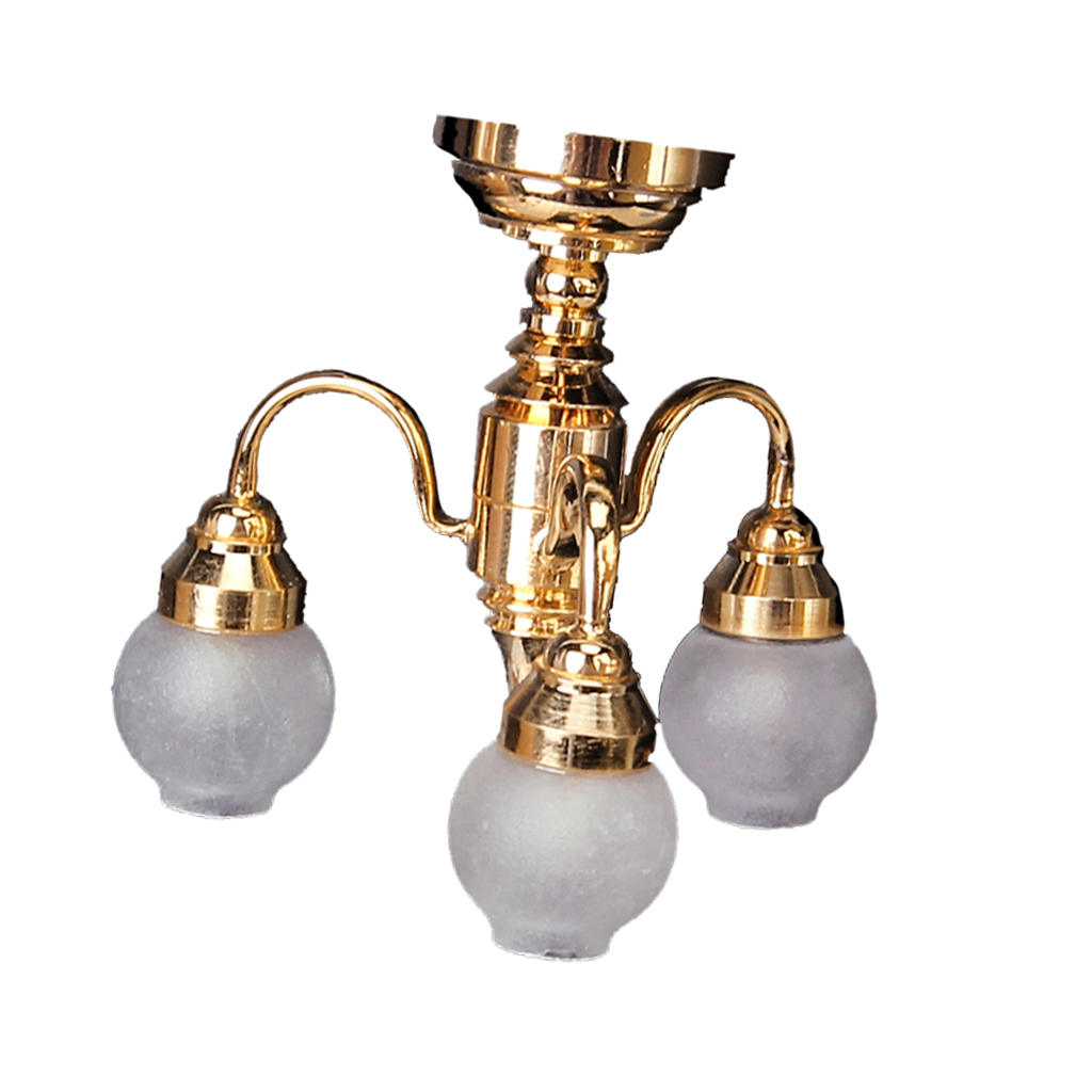 1/12 Dollhouse Chandelier Miniature Lighting LED Battery Ceiling Light Decor 1/12 Dollhouse Chandelier Miniature Lighting LED Battery Ceiling Light Decor