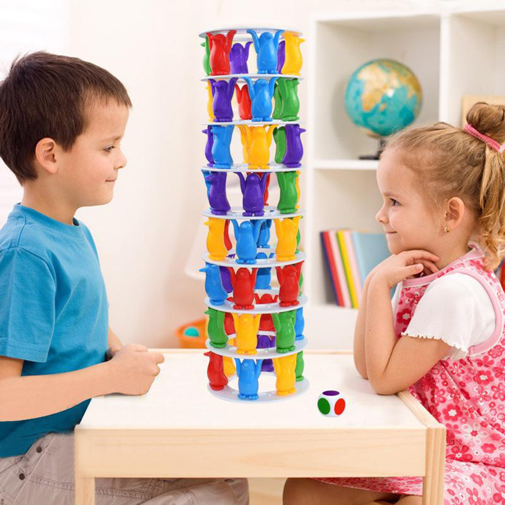 Plastic Game, Stacking Game, Building Blocks, with Dice Balance Game, Family Board Games for Kids Adults Plastic Game, Stacking Game, Building Blocks, with Dice Balance Game, Family Board Games for Kids Adults