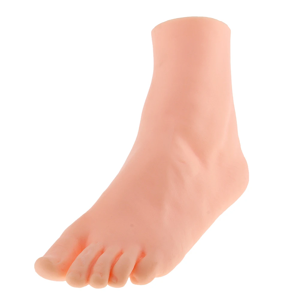 1 Piece Silicone Female Left Feet Mannequin Foot Model Socks Shoes Toe Rings