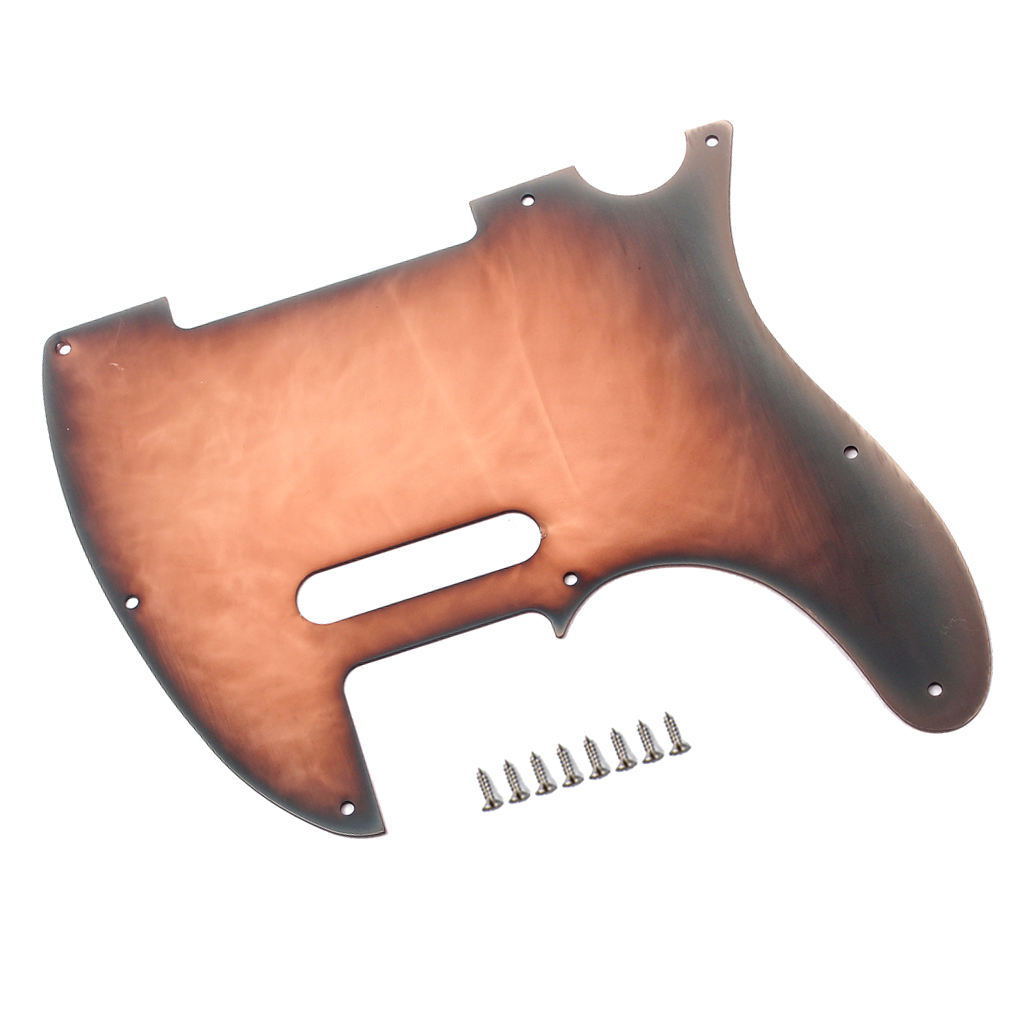 Anti-scratch Guitar Pickguard Guard Plate 8 Hole Metal Pickguard Plate w/ Screws for TL Electric Guitar Anti-scratch Guitar Pickguard Guard Plate 8 Hole Metal Pickguard Plate w/ Screws for TL Electric Guitar