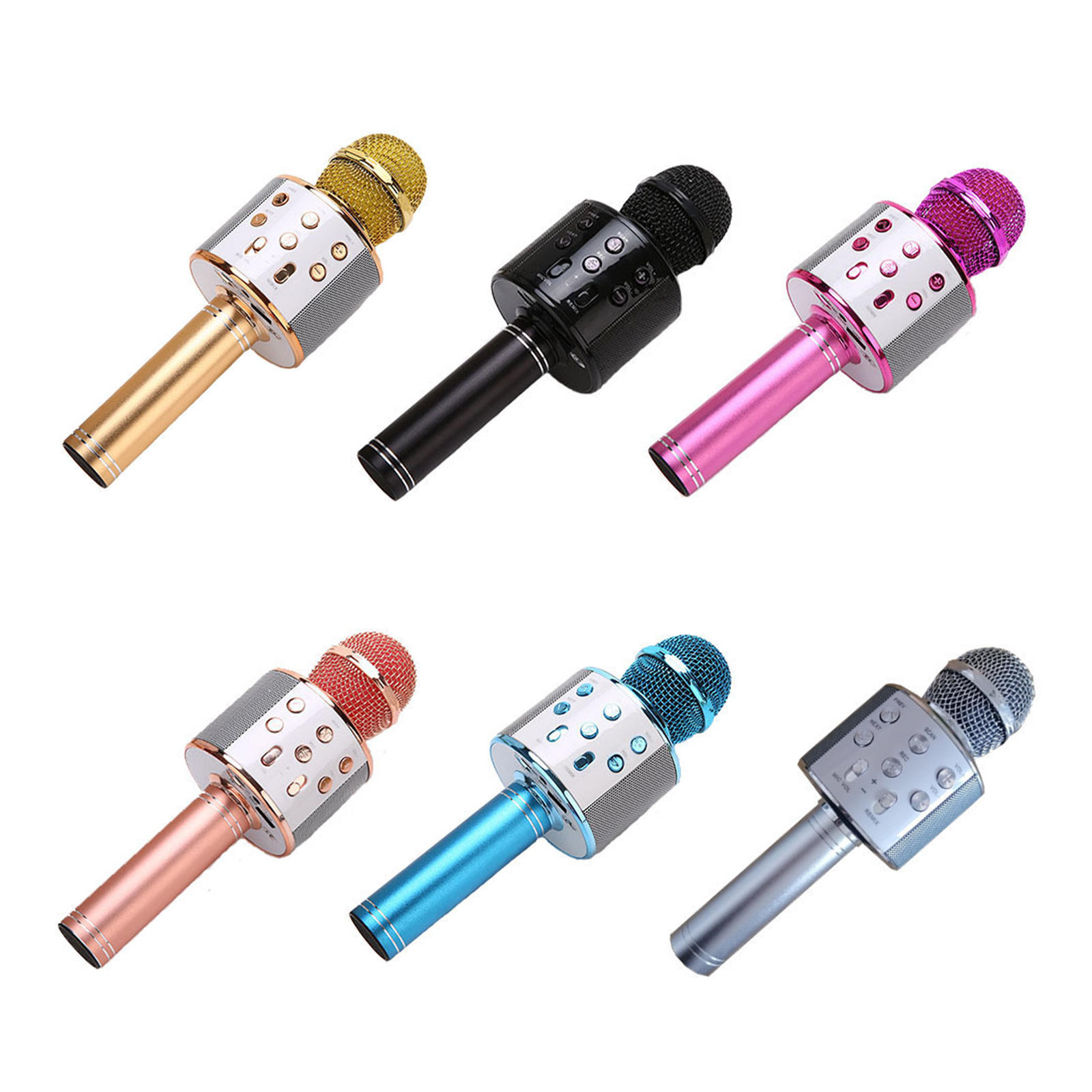 Wireless Bluetooth Karaoke Microphone Portable Speaker for iPhone Christmas Singing Toy Wireless Bluetooth Karaoke Microphone Portable Speaker for iPhone Christmas Singing Toy