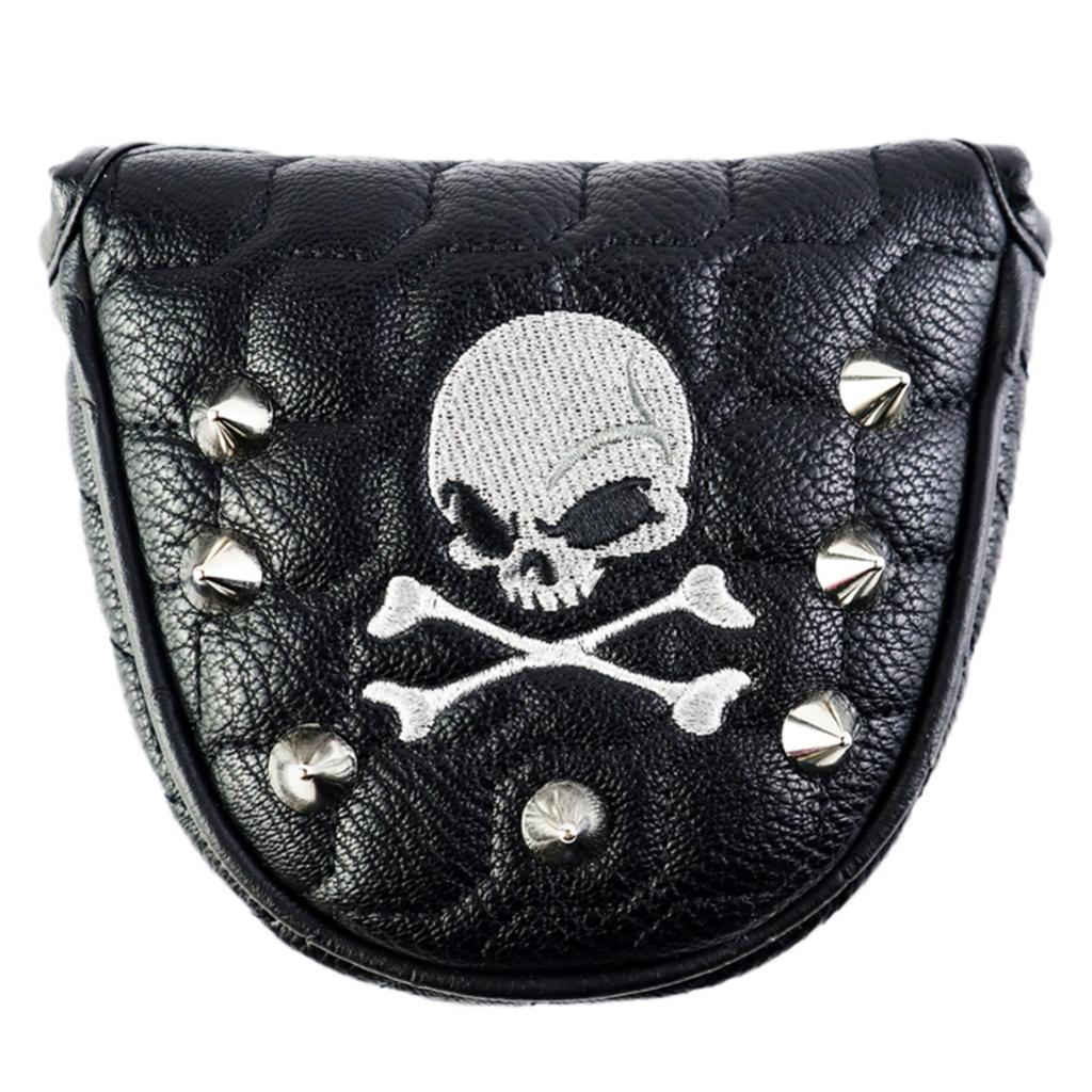Magnetic Golf Mallet Head Cover PU Leather Center Putter Skull Headcover Guard Magnetic Golf Mallet Head Cover PU Leather Center Putter Skull Headcover Guard