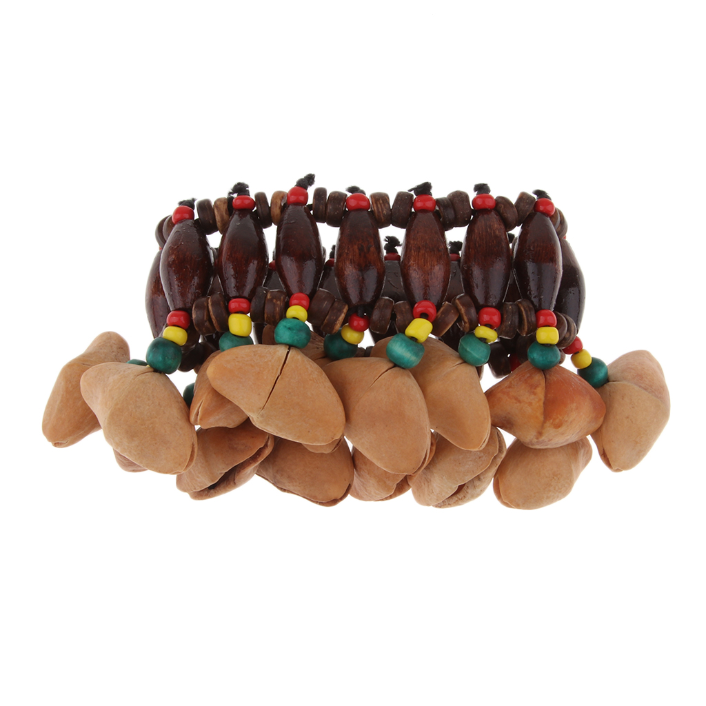 Wooden Nuts African Tribal Style Handbell African Drum Performance Percussion Accessories