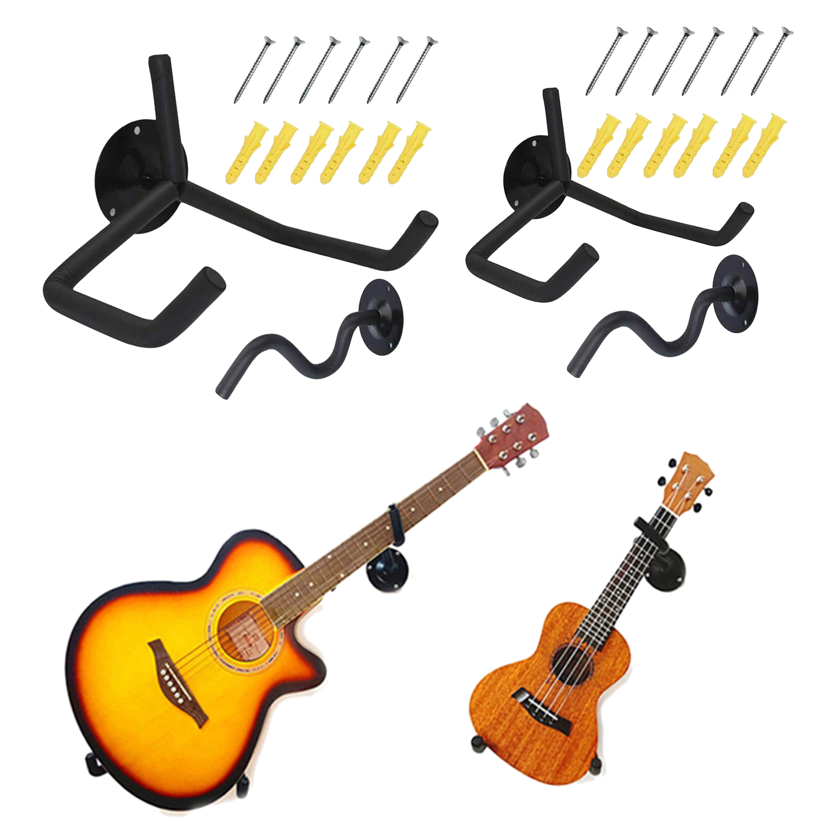 Wall Mount Guitar Hanger Hook Non- Holder Stand for Electric Guitar Ukulele Instrument Accessories Wall Mount Guitar Hanger Hook Non- Holder Stand for Electric Guitar Ukulele Instrument Accessories