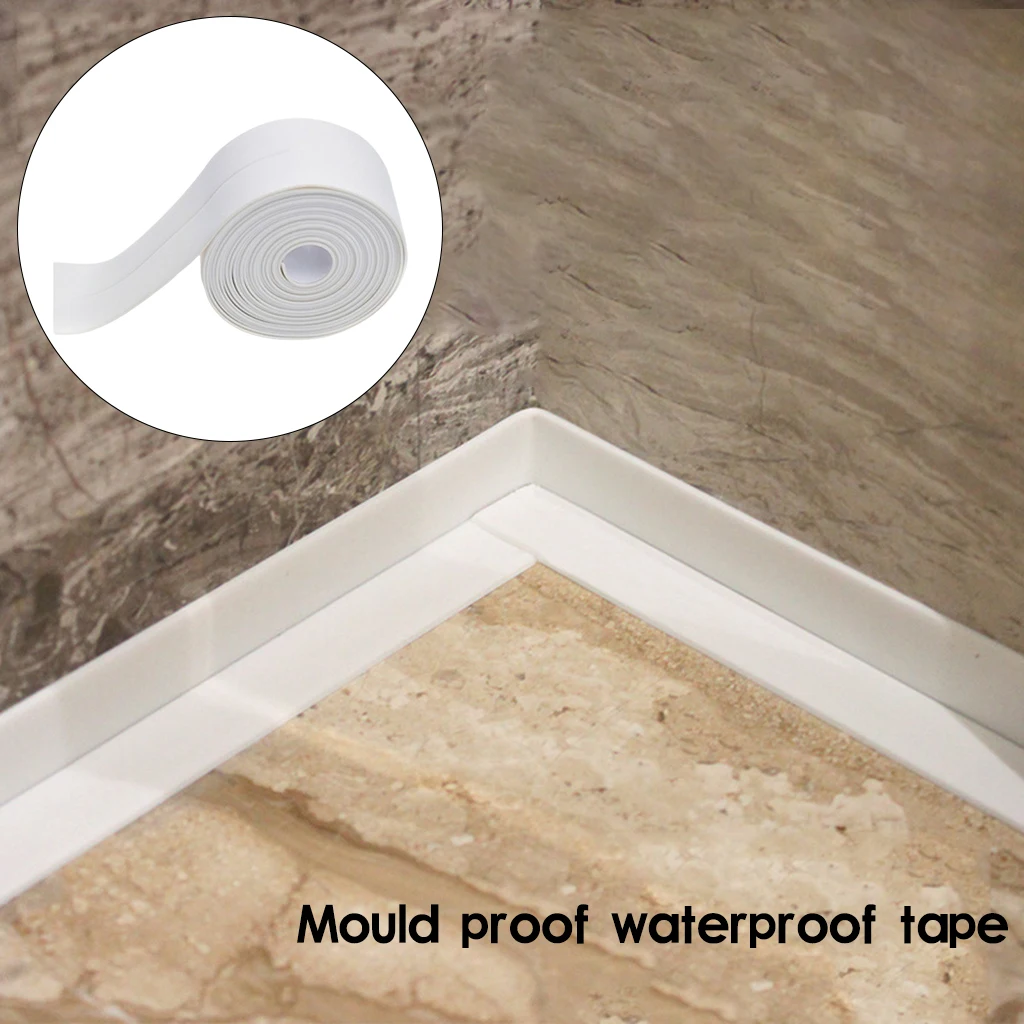 Bathroom Kitchen 3.2m Shower Sink Bath Sealing Strip Tape Caulk Strip Self Adhesive Waterproof Wall Sticker Sink Edge Tape