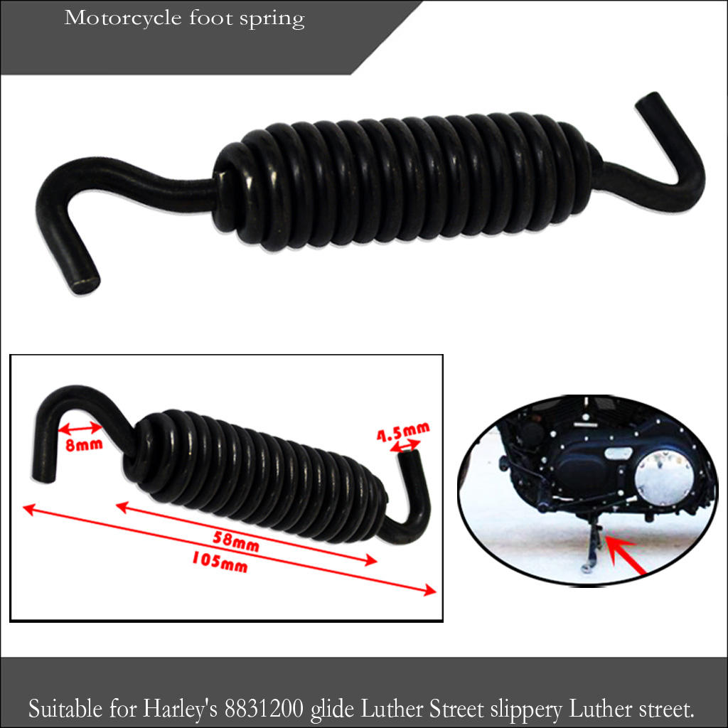 105mm Black Motorcycle Kickstand Spring for Harley 883 1200 Street Glide