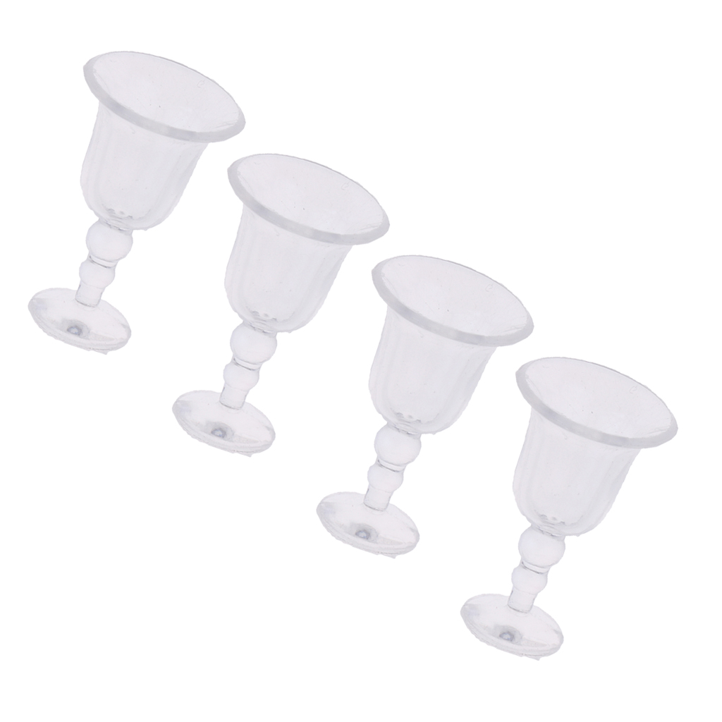 4 Pcs Miniature Wine Glass Cup Mug for Dollhouse Kitchen Decor Accessories 4 Pcs Miniature Wine Glass Cup Mug for Dollhouse Kitchen Decor Accessories