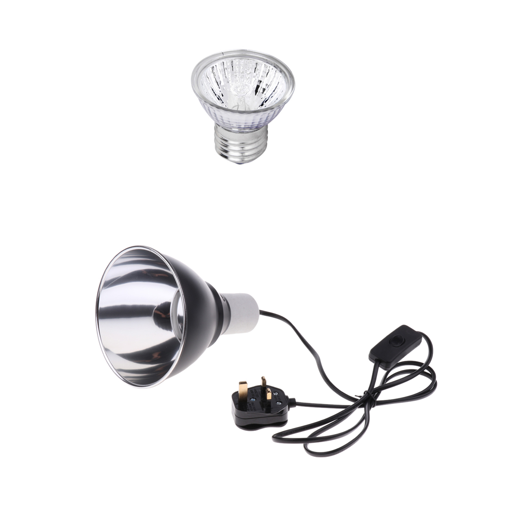 E27 50W Reptile Halogen Light Bulb UVA UVB + Dome Lamp Holder UK Plug 220V E27 50W Reptile Halogen Light Bulb UVA UVB + Dome Lamp Holder UK Plug 220V