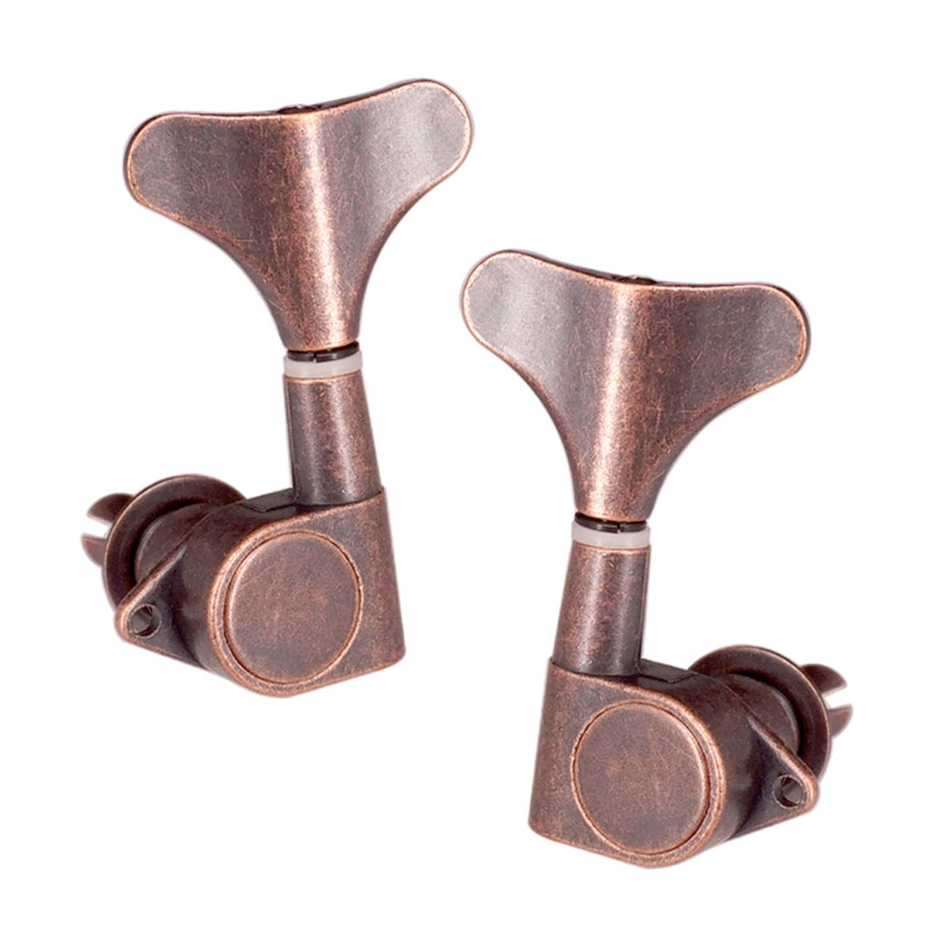 Fish Tail Buttons Bass String Tuners Pegs keys Machine Heads 2L2R Red Bronze Fish Tail Buttons Bass String Tuners Pegs keys Machine Heads 2L2R Red Bronze