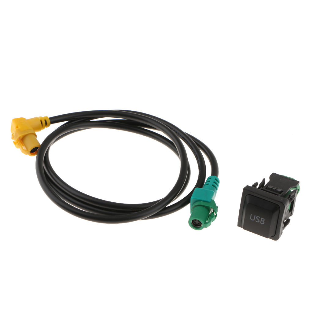 USB Switch Interface Socket+Harness Cable For VW Golf MK6 Jetta MK5 RCD 510 USB Switch Interface Socket+Harness Cable For VW Golf MK6 Jetta MK5 RCD 510